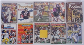Lot of 14 1970s-1990s Football Magazines - Pro Football, Sports Illustrated, & More