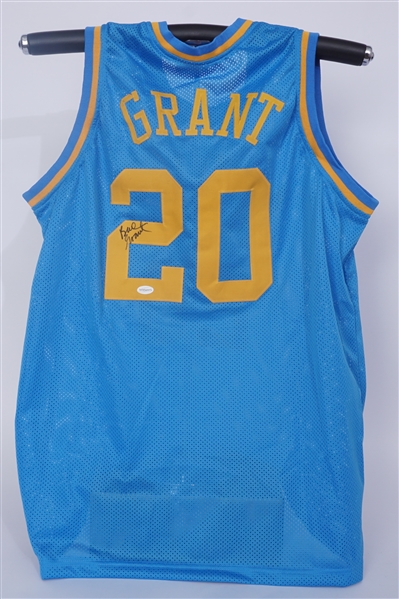 Bud Grant Autographed Minneapolis Lakers Blue Replica Jersey