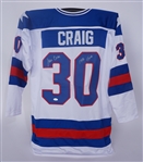 Jim Craig Autographed 1980 USA Hockey White Replica Jersey JSA