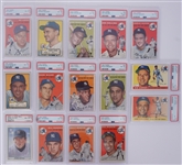 New York Yankees 1950s Lot of 14 Topps PSA Graded Cards w/ 2003 UD Hideki Matsui