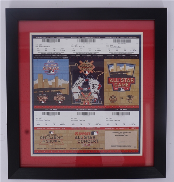 2014 MLB All-Star Game at Target Field Framed Ticket Strip
