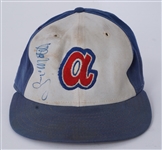 Gary Matthews 1978 Atlanta Braves Game Used & Autographed Hat w/ Dave Miedema LOA