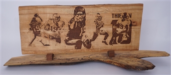 Adam Thielen Minnesota Vikings Carved Wooden Display