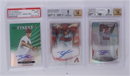 Lot of 3 Tyler Skaggs Autographed Graded Rookie Cards