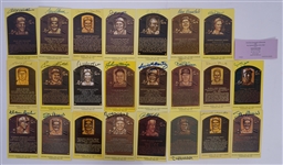 Collection of Autographed Hall of Fame Plaque Postcards w/ Mickey Mantle Beckett