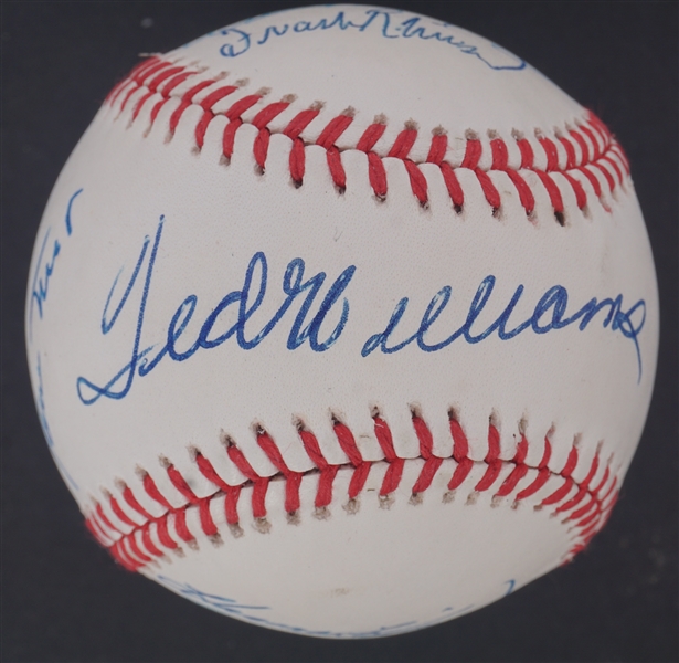 500 HR Club Autographed OAL Baseball w/ Ted Williams Beckett LOA