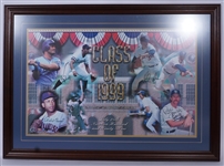 Class of 1999 Baseball HOF Autographed Framed 22x34 Photo Beckett LOA
