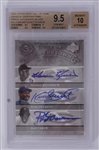 2005 Upper Deck HOF Signs Of Cooperstown Triple Autograph Silver LE #10/10 w/ Puckett, Killebrew, & Carew BGS 9.5
