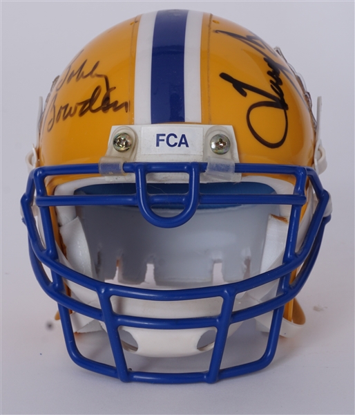 Bobby Bowden & Terry Bowden Autographed FCA Mini Helmet JSA