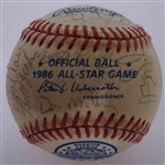 1986 American League All-Star Autographed Baseball w/ 37 Signatures JSA