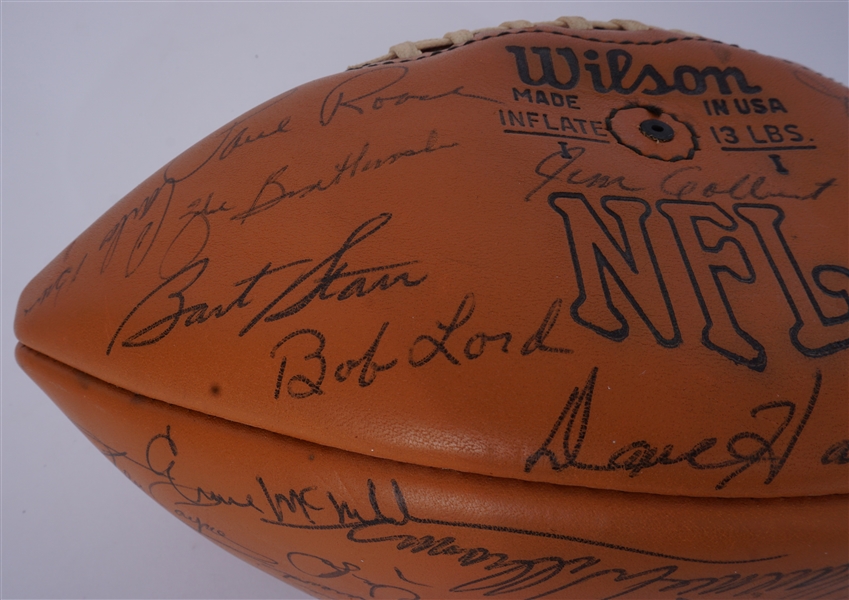 Lot Detail - 1975 Green Bay Packers Autographed Football w/ Bart Starr ...