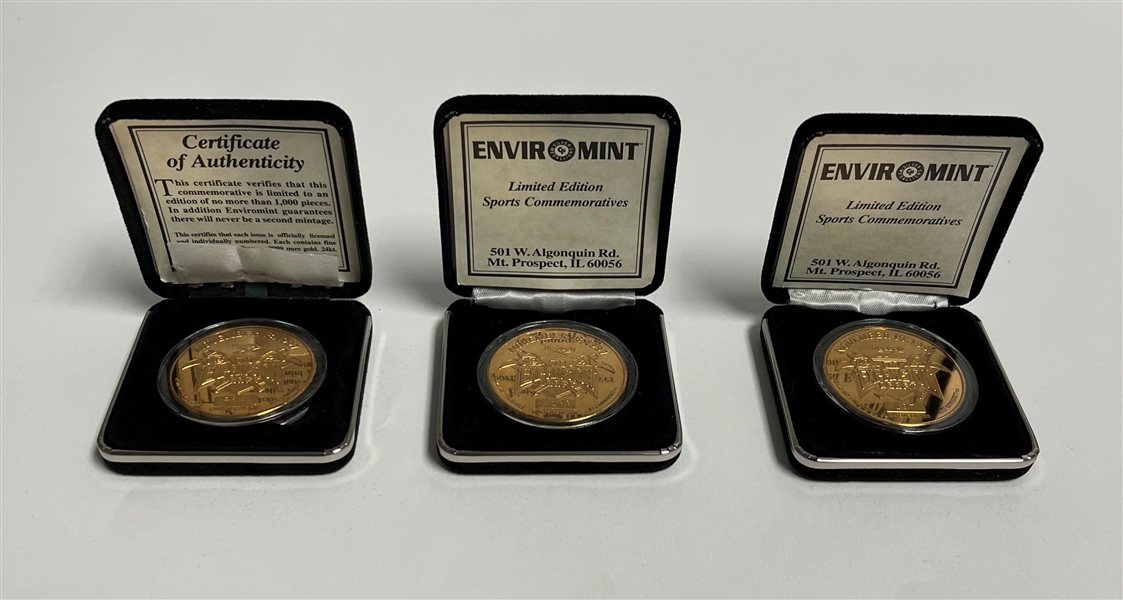 Lot of 3 Gold Enviromint 1997 MLB Expansion Draft Limited Edition Coins