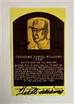 Ted Williams Autographed Hall of Fame Plaque Postcard Beckett LOA