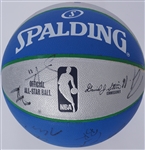 2010 NBA All-Stars & Coach Autographed Basketball w/ Kevin Durant & Kevin Garnett NBA LOA & Beckett LOA