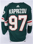 Kirill Kaprizov 2020-21 Minnesota Wild Game Used Rookie Playoff Jersey Acquired From the Wild