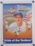 1988 Lou Gehrig NY Yankees LE #75/95 Artist Proof Lithograph Autographed by Brian Johnson