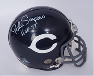 Gale Sayers Autographed & Inscribed HOF 77 Chicago Bears Full Size Authentic Helmet JSA