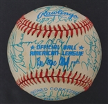1984 California Angels Team Signed Baseball w/ Rod Carew Beckett LOA