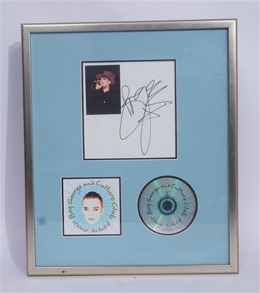 Boy George Autographed Framed CD Display Beckett LOA