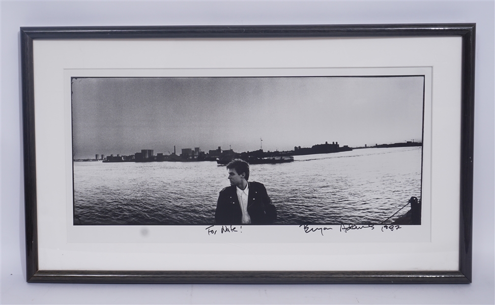 Bryan Adams Autographed Framed 10x22 Photo Beckett LOA