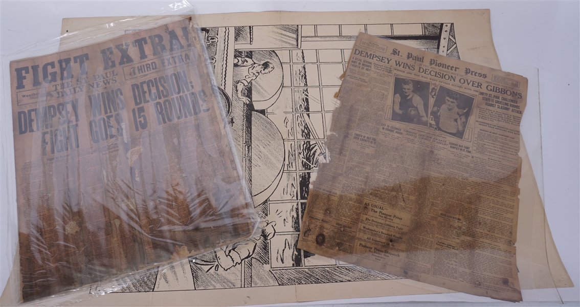 Jack Dempsey 1923 Vintage Newspaper Collection