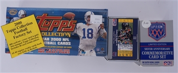 2000 Topps Football Complete Card Set & Super Bowl XXV LE Pro Set 