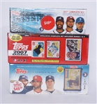 Lot of 3 Unopened 2007, 2010, & 2011 Topps Complete Baseball Card Sets