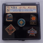 Lot of 5 1990-94 NBA All-Star Weekend Official Logo Pins