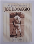 George Steinbrenner Signed Joe DiMaggio Day Program