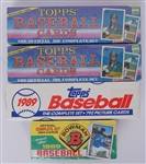 Lot of 4 1989 Topps & Score Baseball Complete Card Sets