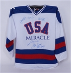 Jim Craig RARE Autographed Limited Edition Miracle Movie Premier Jersey Signed by Wayne Gretzky Cal Ripken Jr. & Joe Montana JSA