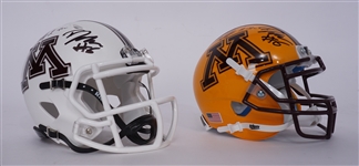 Lot of 2 Antoine Winfield Jr. & Tyler Johnson Dual Autographed Minnesota Gophers Mini Helmets Beckett