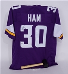 CJ Ham Autographed Custom Jersey & Hammer Beckett