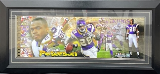 Adrian Peterson Framed Minnesota Vikings 20x44 Display