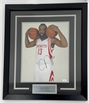 James Harden Autographed & Framed Houston Rockets 11x14 Photo JSA
