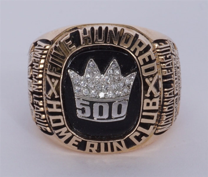 500 Home Run Club Gold & Diamond Ring