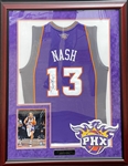 Steve Nash Autographed & Framed Phoenix Suns Jersey Beckett LOA