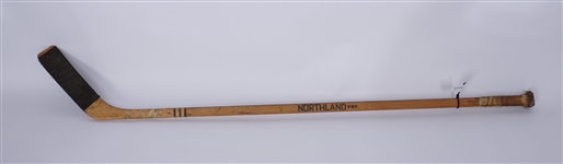 Noel Picard Game Used 1963-64 Champs Omaha Knights Team Signed Hockey Stick