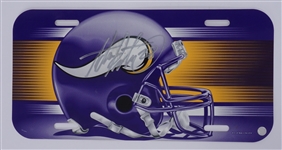 Adrian Peterson Autographed Minnesota Vikings License Plate Beckett