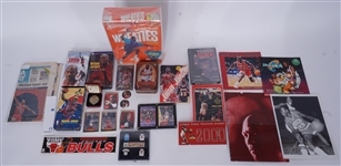 Michael Jordan Collection w/ Books, Coins, Tapes, Wheaties Box, Etc.