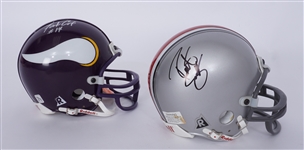 Lot of 2 Robert Smith & Fred Cox Autographed Mini Helmets Beckett
