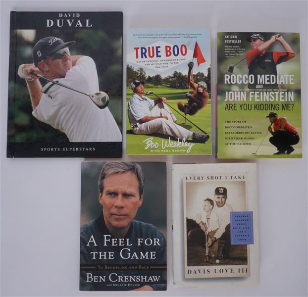 Lot of 5 Autographed Golf Books Beckett