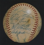 1953 Milwaukee Braves Team Signed Baseball w/ Eddie Mathews *Braves 1st Season in Milwaukee* PSA/DNA LOA