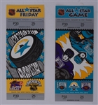 Lot of 2 1997 NHL All-Star Game & All-Star Friday Unused Ticket Stubs