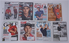 Lot of 11 Autographed Golf Magazines w/ McIlroy & Rose Beckett