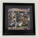 Adrian Peterson Autographed & Inscribed Framed 2012 Minnesota Vikings Team Calendar Beckett LOA