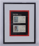 Pete Rose Autographed & Framed Postcard Display Beckett LOAs