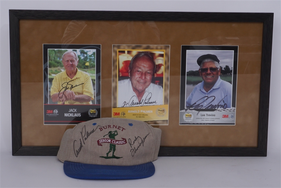 Legends of Golf Autographed Lot w/ Palmer & Nicklaus Beckett