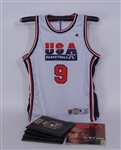 Michael Jordan Lot of USA Jersey, ESPN Magazine, & Sports Illustrated Collectors Edition Books