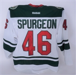 Jared Spurgeon 2015-16 Game Used Minnesota Wild Jersey Acquired From the Wild
